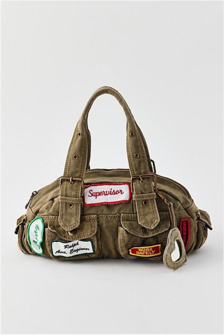 Urban Outfitters BDG Patches Denim Duffle Shoulder Bag